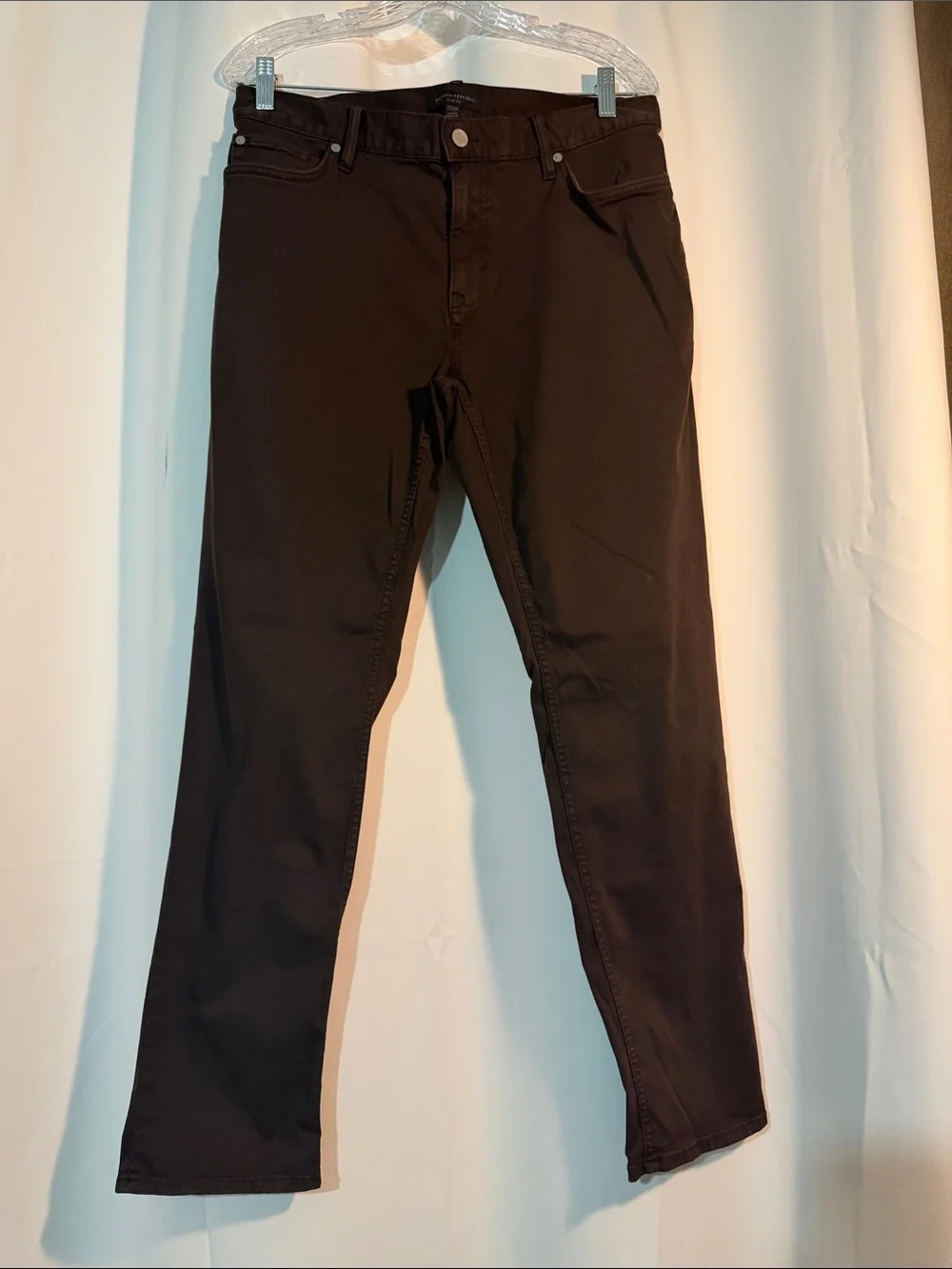 Banana Republic Men's Slim Straight Stretch Jeans in Chocolate Brown 32/30 B5